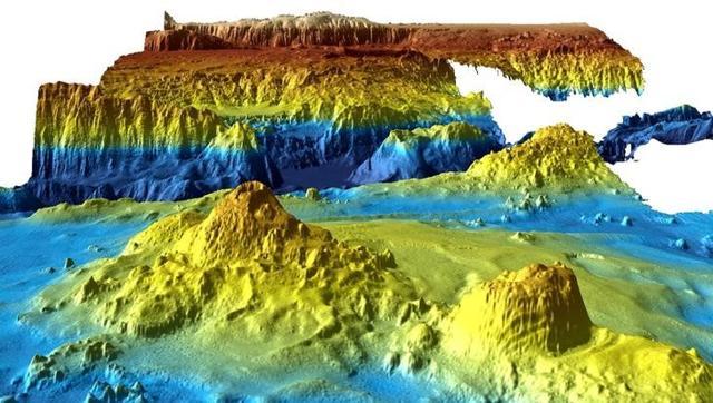 An undated supplied image from Geoscience Australia shows a computer generated three-dimensional view of the sea floor obtained from mapping data collected during the first phase of the search for missing Malaysia Airlines flight MH370. (Reuters)