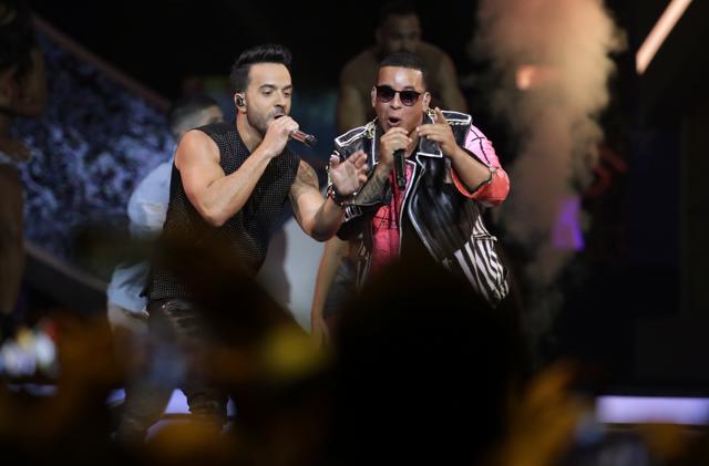 Luis Fonsi (left) and Daddy Yankee perform during the Latin Billboard Awards in Coral Gables, Florida on April 27, 2017. (AP) Luis Fonsi (left) and Daddy Yankee perform during the Latin Billboard Awards in Coral Gables, Florida on April 27, 2017. (AP)