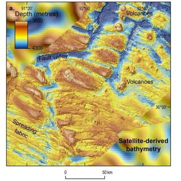 An undated supplied image from Geoscience Australia shows a map view of the sea floor obtained from mapping data collected during the first phase of the search for missing Malaysia Airlines flight MH370. (Reuters)