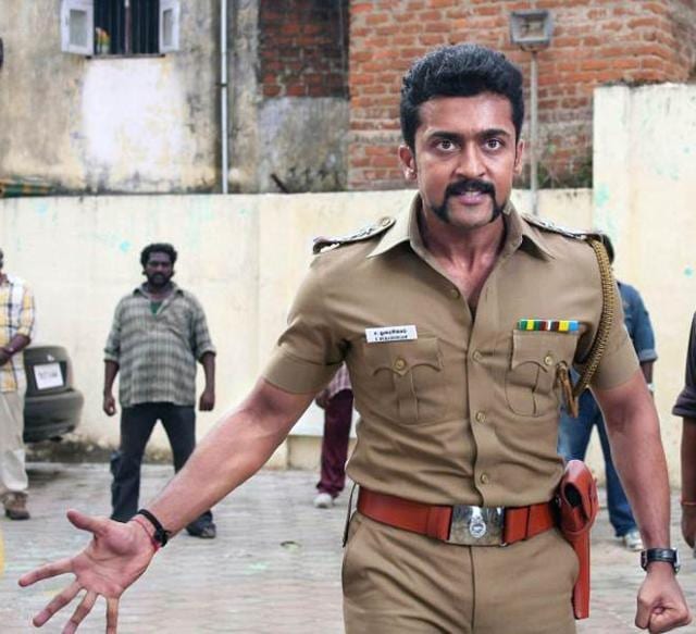Actor Surya in the Tamil version of the film. Actor Surya in the Tamil version of the film.
