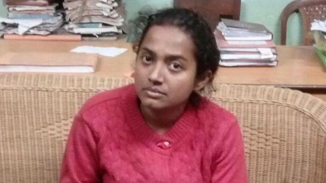 Juhi Chowdhury, a Mahila Morcha secretary till March this year, was removed from all position by the Bengal BJP after her arrest in connection with the baby trafficking racket in north Bengal. (HT Photo)