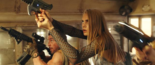 This image released by STX Entertainment shows Cara Delevingne in a scene from Valerian and the City of a Thousand Planets. (AP)