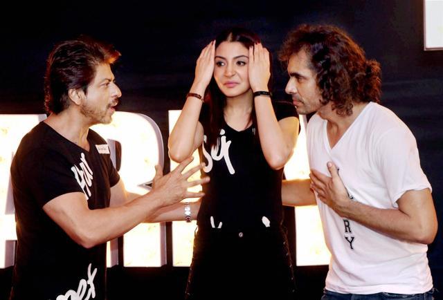Shah Rukh Khan, Anushka Sharma and director Imtiaz Ali during the promotion of Jab Harry Met Sejal. (PTI) Shah Rukh Khan, Anushka Sharma and director Imtiaz Ali during the promotion of Jab Harry Met Sejal. (PTI)
