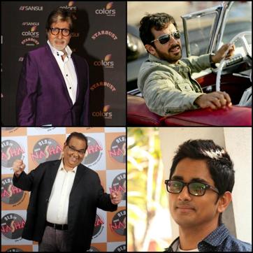 (Clockwise from top left) Actor Amitabh Bachchan, filmmaker Kabir Khan, actor Siddharth and actor Satish Kaushik. (Clockwise from top left) Actor Amitabh Bachchan, filmmaker Kabir Khan, actor Siddharth and actor Satish Kaushik.