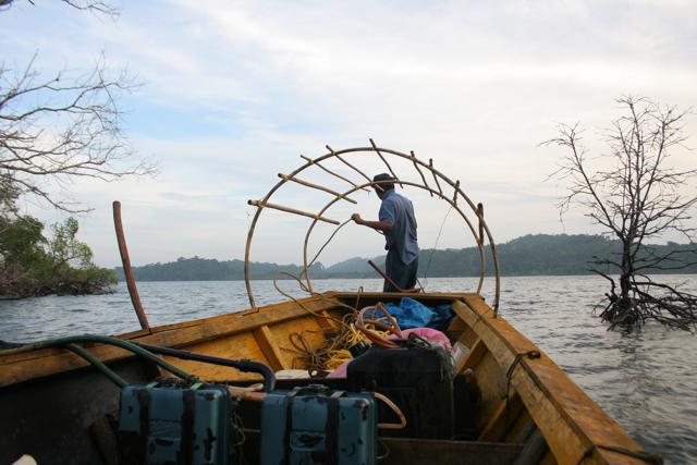 Setting out on a turtle survey with the researchers of the Andaman and Nicobar Environment Team (Photo: Pankaj Sekhsaria)