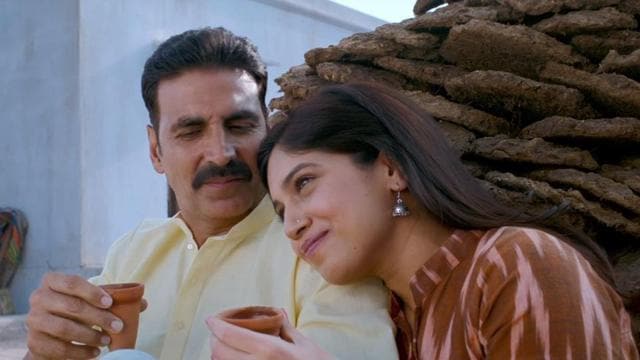 Akshay Kumar and Bhumi Pednekar in a still from the film.