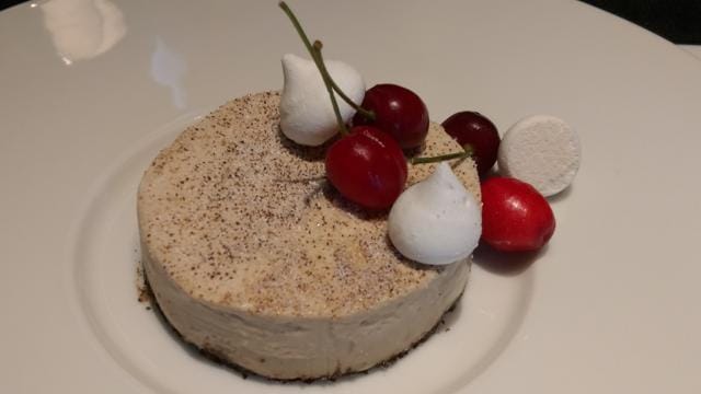 The Oreo White Coffee Cheese Cake (Rs 875) tasted like a creamier, richer hybrid of tiramisu and baked yoghurt. (Taarika Chandy) The Oreo White Coffee Cheese Cake (Rs 875) tasted like a creamier, richer hybrid of tiramisu and baked yoghurt. (Taarika Chandy)
