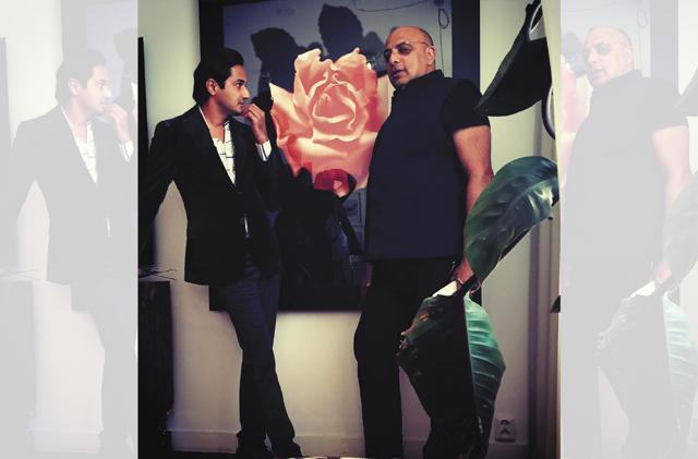 Siddharth with couturier Tarun Tahiliani at the top- ticket design space Svenskt Tenn. Siddharth with couturier Tarun Tahiliani at the top- ticket design space Svenskt Tenn.