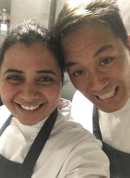 Akanksha Dean with Sous Chef Kondo Takahiko
