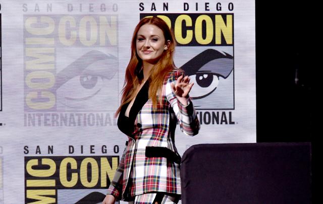 Sophie Turner walks onstage at Comic-Con International 2017 Game Of Thrones panel. (AFP) Sophie Turner walks onstage at Comic-Con International 2017 Game Of Thrones panel. (AFP)