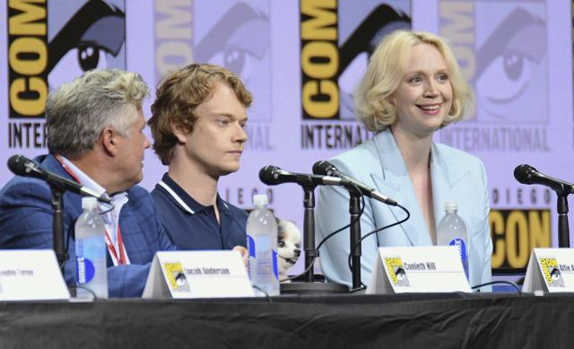 Conleth Hill, from left, Alfie Allen, and Gwendoline Christie attend the Game of Thrones panel. (Powers Imagery/Invision/AP) Conleth Hill, from left, Alfie Allen, and Gwendoline Christie attend the Game of Thrones panel. (Powers Imagery/Invision/AP)