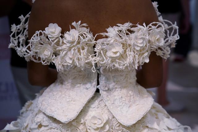1,517 entries constructed entirely of toilet paper were submitted to this year’s fashion show. (Carlo Allegri / REUTERS) 1,517 entries constructed entirely of toilet paper were submitted to this year’s fashion show. (Carlo Allegri / REUTERS)
