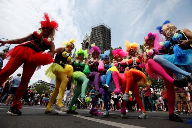 Gays and lesbians all around the world are celebrating the Christopher Street Day (CSD) gay and lesbian pride parade.  (REUTERS)
