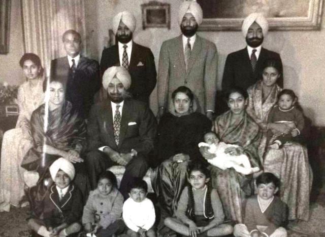 With other family members, Mohinder Kaur and husband Yadavindra Singh (seated, centre), and their sons Amarinder Singh (standing, second from left) and Malwinder Singh (standing, third from left) in a photo from the family archives.