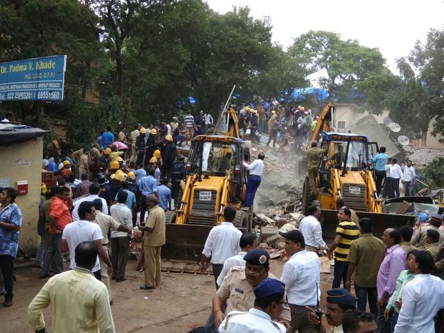 Around 40 people are feared trapped. (HT) Around 40 people are feared trapped. (HT)