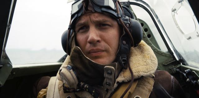 This image released by Warner Bros. Pictures shows Tom Hardy in a scene from Dunkirk. (AP) This image released by Warner Bros. Pictures shows Tom Hardy in a scene from Dunkirk. (AP)