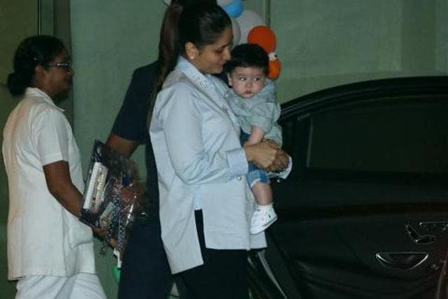 Taimur all dressed and ready to attend Laksshya Kapoor’s birthday party. (Prodip Guha)