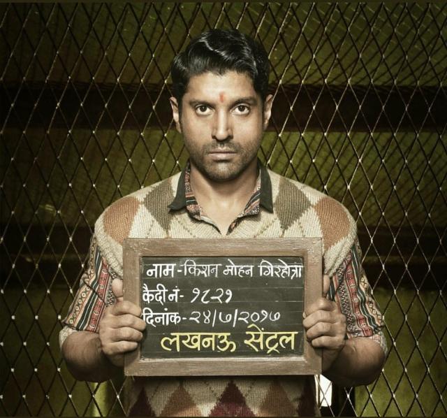 Farhan in the first look from Lucknow Central. Farhan in the first look from Lucknow Central.