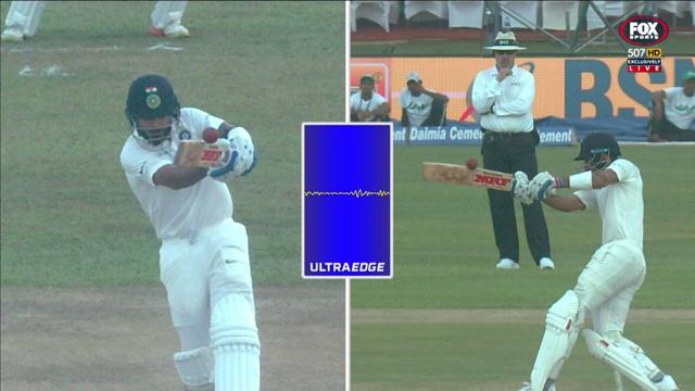 Ultra-edge showing Virat Kohli had nicked the delivery from Nuwan Pradeep on Day 1 of the India vs Sri Lanka first Test in Galle. (Fox Sports)