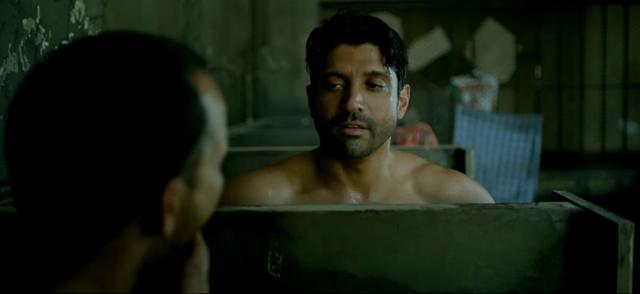 Farhan Akhtar and Deepak Dobriyal in a still from Lucknow Central.