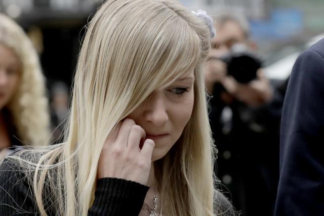 Connie Yates, the mother of critically ill baby Charlie Gard, arrives with father Chris Gard at the High Court in London, Monday, July 24, 2017. (AP)