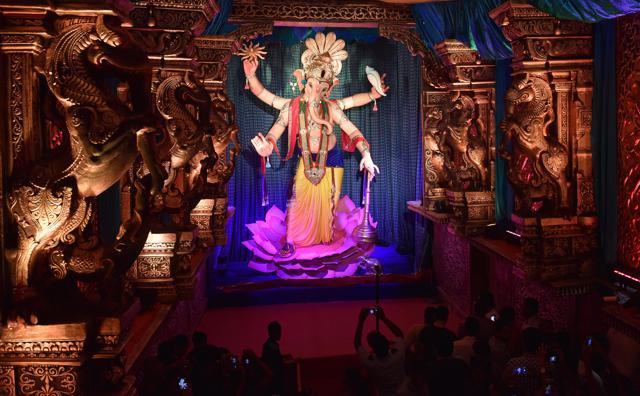 The Mumbaicha Raja at Ganesh Galli. (HT FILE)