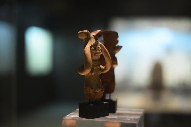 A human figurine at the exhibition (Arun Sharma/HT PHOTO) A human figurine at the exhibition (Arun Sharma/HT PHOTO)