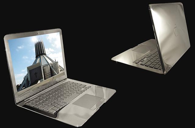 The Platinum McBook Air is completely made of platinum The Platinum McBook Air is completely made of platinum