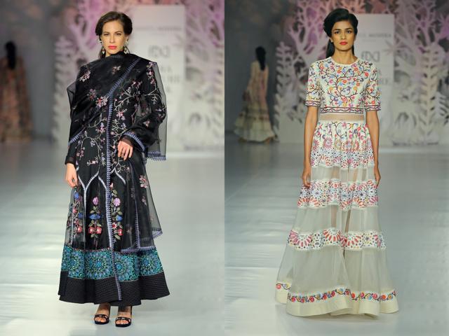 Monochrome palette for the bride has always been a Rahul Mishra constant.