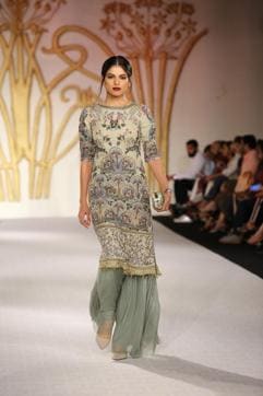 Lightweight palazzos were paired with intricately detailed kurtas. (Raajesh Kashyap/HT)