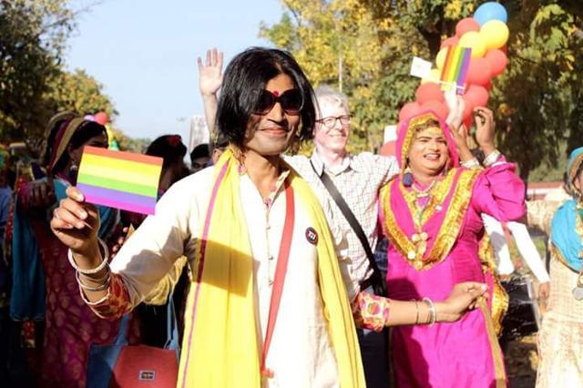 Dhananjay Mangalmukhi at a gay pride parade in Panjab University. (PHOTO COURTESY: FACEBOOK) Dhananjay Mangalmukhi at a gay pride parade in Panjab University. (PHOTO COURTESY: FACEBOOK)