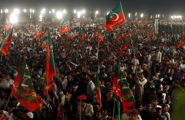Thousands of supporters of opposition party Pakistan Tehreek-e-Insaf take part in a rally in Islamabad, Pakistan. (AP Photo) Thousands of supporters of opposition party Pakistan Tehreek-e-Insaf take part in a rally in Islamabad, Pakistan. (AP Photo)