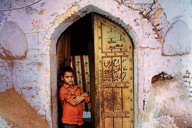A doorway at Turkman Gate Bazaar. A doorway at Turkman Gate Bazaar.