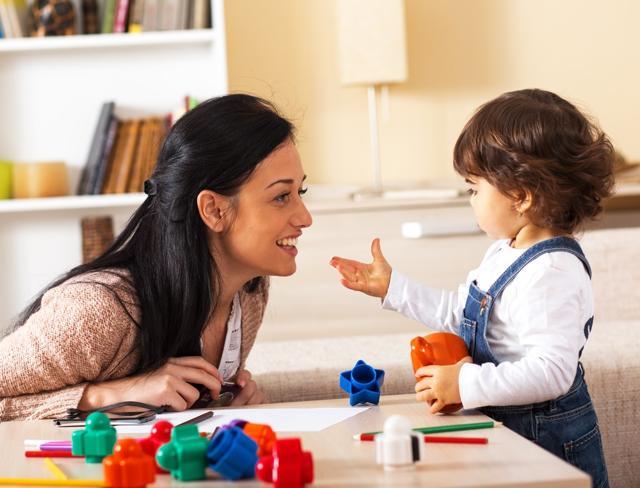 According to researchers, mothers unconsciously raise the pitch of their voice as an evolutionary trait in order to comfort their babies and make themselves appear friendlier. (Shutterstock) According to researchers, mothers unconsciously raise the pitch of their voice as an evolutionary trait in order to comfort their babies and make themselves appear friendlier. (Shutterstock)