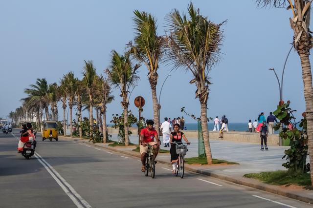 Promenade beach road in Pondicherry. (Shutterstock) Promenade beach road in Pondicherry. (Shutterstock)