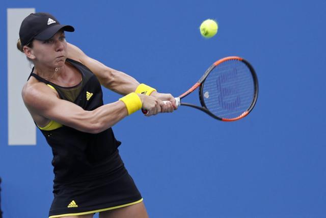 Simona Halep of Romania hits a backhand against Sloane Stephens of the United States (not pictured) on day two of the Citi Open. (USA Today Sports) Simona Halep of Romania hits a backhand against Sloane Stephens of the United States (not pictured) on day two of the Citi Open. (USA Today Sports)