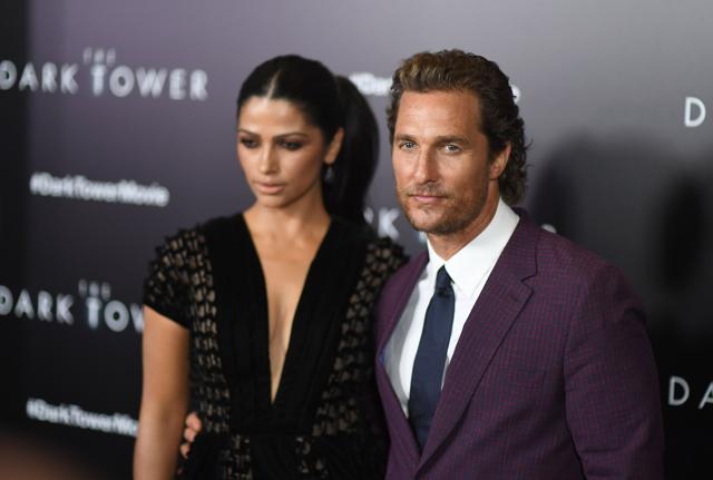Camila Alves and Matthew McConaughey attend the special screening of Columbia Pictures and MRC The Dark Tower at the Museum of Modern Art on July 31, 2017 in New York. (AFP) Camila Alves and Matthew McConaughey attend the special screening of Columbia Pictures and MRC The Dark Tower at the Museum of Modern Art on July 31, 2017 in New York. (AFP)