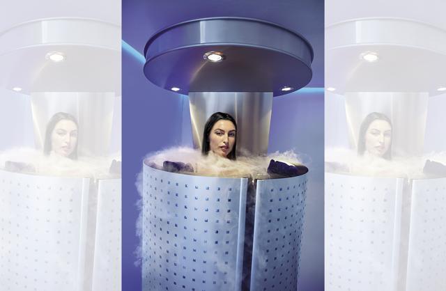 For Cryotherapy, you get into a pair of shorts, wear gloves and foot mitts and hang out in the chamber chilled at minus 89 degrees.