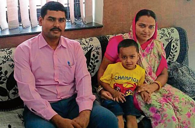 Gayatri Nagda with her husband Lokesh and their elder child. Gayatri read about the Divya milk bank in Udaipur 14 days after delivering their second child, and has donated 25 litres over the past year. Gayatri Nagda with her husband Lokesh and their elder child. Gayatri read about the Divya milk bank in Udaipur 14 days after delivering their second child, and has donated 25 litres over the past year.