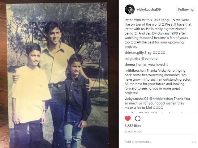 A screenshot of Hrithik’s comment on the post.