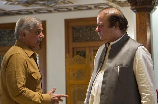 Punjab chief minister Shahbaz Sharif and ousted premier Nawaz Sharif at the Prime Minister's Office in Islamabad. (Reuters File Photo) Punjab chief minister Shahbaz Sharif and ousted premier Nawaz Sharif at the Prime Minister's Office in Islamabad. (Reuters File Photo)