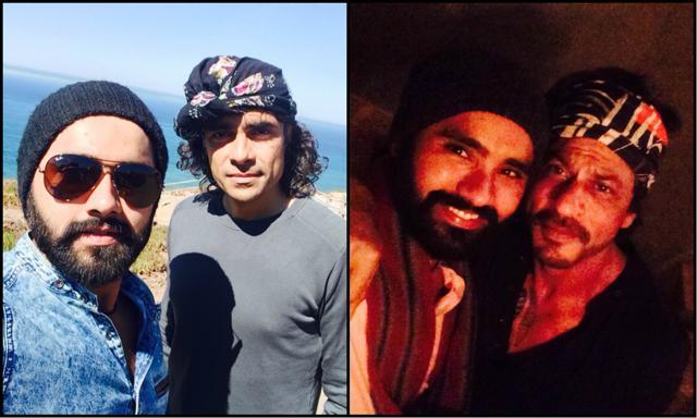 Selfies that Gurdeep Singh Babbar clicked with director Imtiaz Ali (left) and actor Shah Rukh Khan (right) during his days choreographing for the song, Phurr, from Jab Harry Met Sejal.