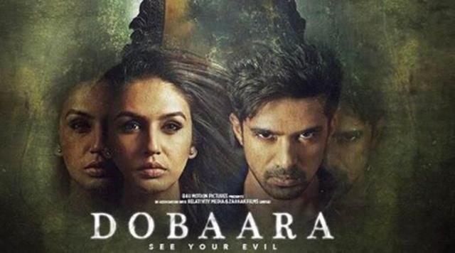 Hum Qureshi and Saqeeb Salim on a poster of Dobaara. Hum Qureshi and Saqeeb Salim on a poster of Dobaara.