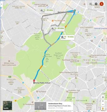 A route map of the ridge drive.