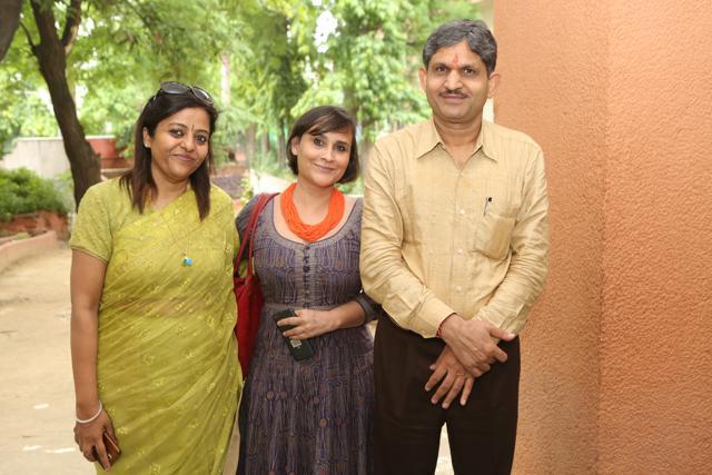 (L-R) Bhawna Pandey, Ratna Vira and Dr PK Sharma. (Manoj Verma/ HT Photo )
