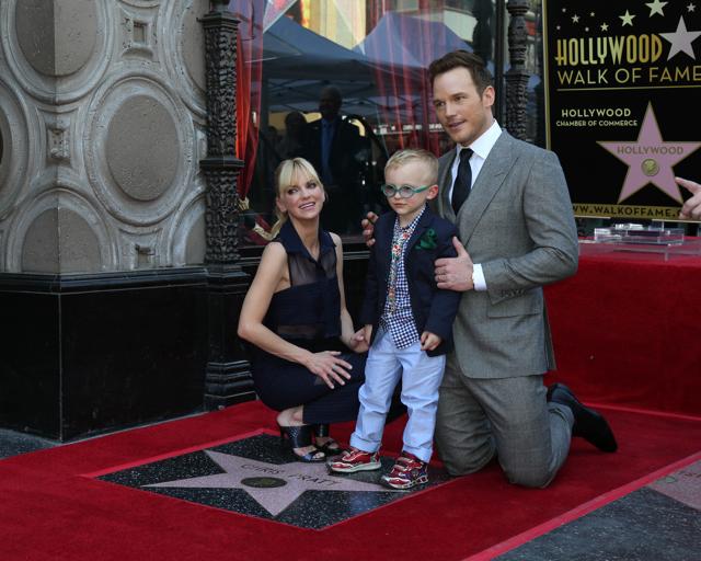 Anna Faris and Chris Pratt with their son Jack. (Shutterstock ) Anna Faris and Chris Pratt with their son Jack. (Shutterstock )