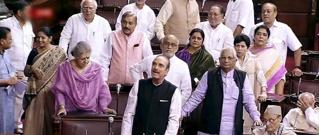 Leader of Opposition Ghulam Nabi Azad speaks in the Rajya Sabha during the ongoing monsoon session of Parliament on Tuesday. (PTI) Leader of Opposition Ghulam Nabi Azad speaks in the Rajya Sabha during the ongoing monsoon session of Parliament on Tuesday. (PTI)
