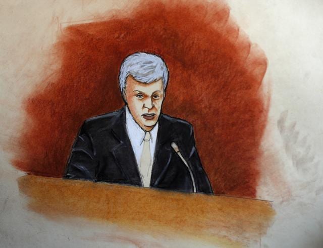 In this sketch provided by courtroom artist Jeff Kandyba, former radio host David Mueller appears in federal court Tuesday on Aug 8, 2017, in Denver. Pop singer Taylor Swift alleges that Mueller touched her during a concert meet-and-greet in 2013. (AP) In this sketch provided by courtroom artist Jeff Kandyba, former radio host David Mueller appears in federal court Tuesday on Aug 8, 2017, in Denver. Pop singer Taylor Swift alleges that Mueller touched her during a concert meet-and-greet in 2013. (AP)