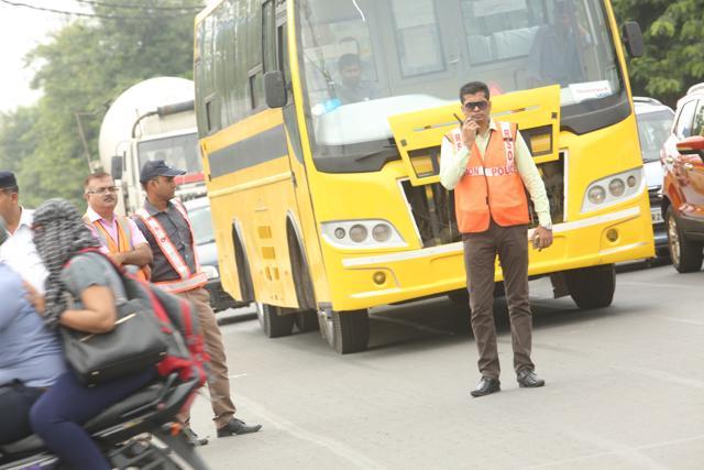 Kunal Oberoi has been working as a Road Safety Officer for a year now. (Manoj Verma/HT)
