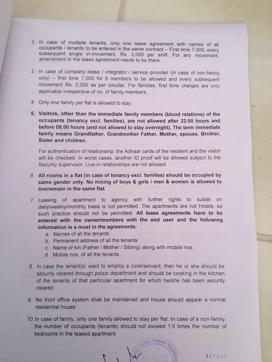 Notice put up by the RWA of Essel Tower, MG Road, Gurgaon.